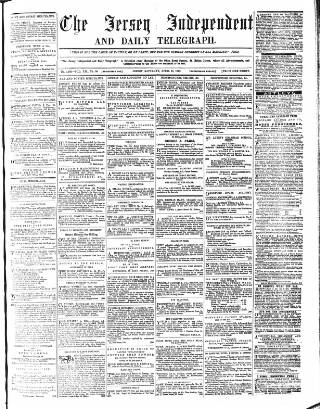 cover page of Jersey Independent and Daily Telegraph published on April 26, 1862