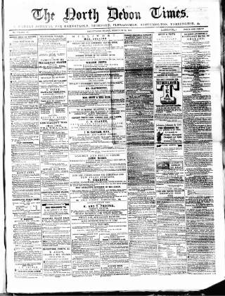 cover page of Barnstaple Times and North Devon News published on February 24, 1865