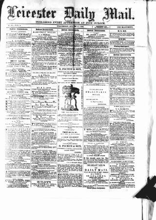 cover page of Leicester Mail published on August 11, 1869