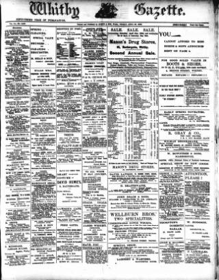 cover page of Whitby Gazette published on April 20, 1906