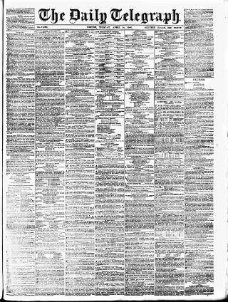 cover page of Daily Telegraph & Courier (London) published on April 24, 1900