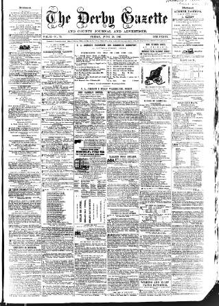 cover page of Derby Exchange Gazette published on June 28, 1861