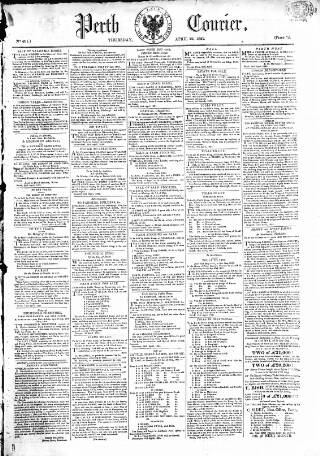 cover page of Perthshire Courier published on April 26, 1821