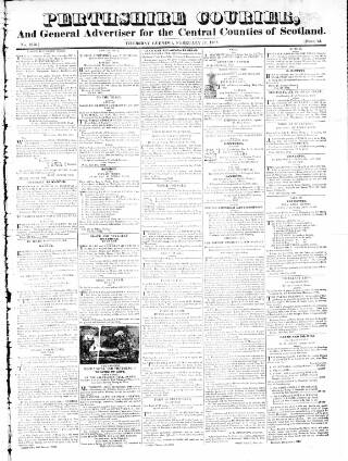 cover page of Perthshire Courier published on February 23, 1832