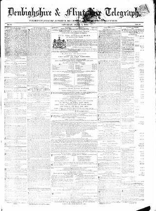 cover page of Wrexhamite and Denbighshire and Flintshire Reporter published on April 1, 1865