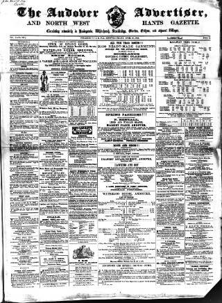 cover page of Andover Advertiser and North West Hants Gazette published on April 25, 1862
