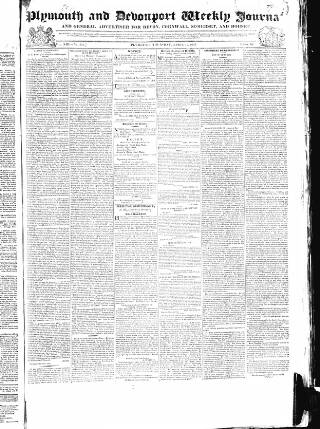 cover page of Plymouth and Devonport Weekly Journal published on April 19, 1832