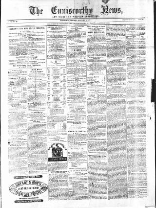 cover page of Enniscorthy News published on December 30, 1871