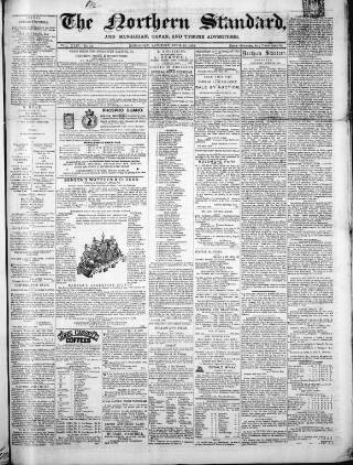 cover page of Northern Standard published on April 25, 1863