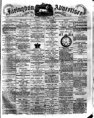 cover page of Faringdon Advertiser and Vale of the White Horse Gazette published on April 24, 1886