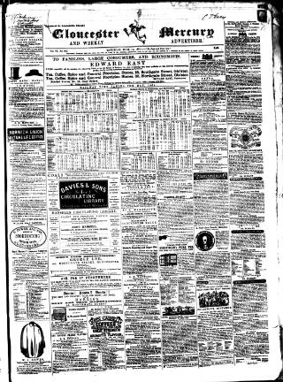 cover page of Gloucester Mercury published on June 1, 1861