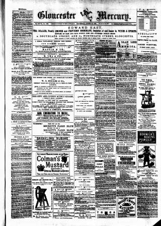 cover page of Gloucester Mercury published on August 13, 1881