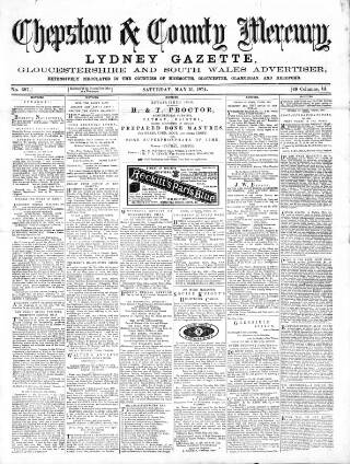 cover page of Chepstow & County Mercury published on May 16, 1874