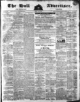 cover page of Hull Advertiser published on May 3, 1833