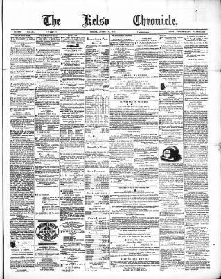 cover page of Kelso Chronicle published on August 11, 1871