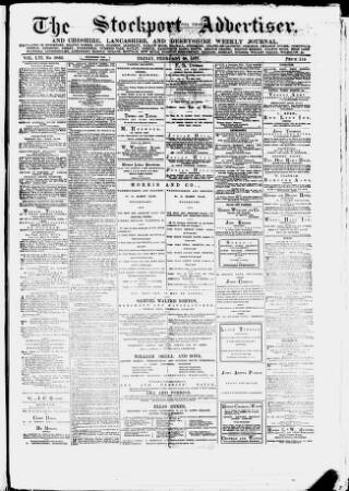 cover page of Stockport Advertiser and Guardian published on February 23, 1877
