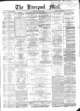 cover page of Liverpool Mail published on April 27, 1861
