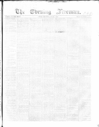cover page of The Evening Freeman. published on March 1, 1866