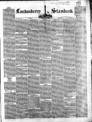 cover page of Londonderry Standard published on April 16, 1857