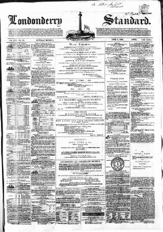 cover page of Londonderry Standard published on June 2, 1866