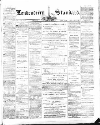 cover page of Londonderry Standard published on April 16, 1870