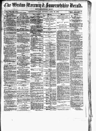 cover page of Weston Mercury published on April 20, 1878
