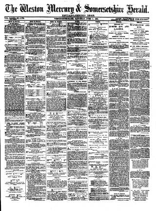 cover page of Weston Mercury published on June 1, 1889