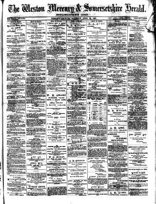 cover page of Weston Mercury published on April 25, 1896