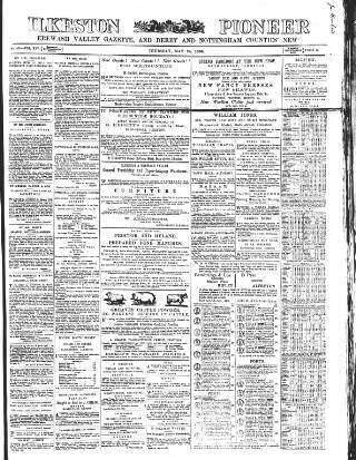 cover page of Ilkeston Pioneer published on May 24, 1866