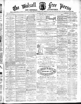 cover page of Walsall Free Press and General Advertiser published on April 27, 1872