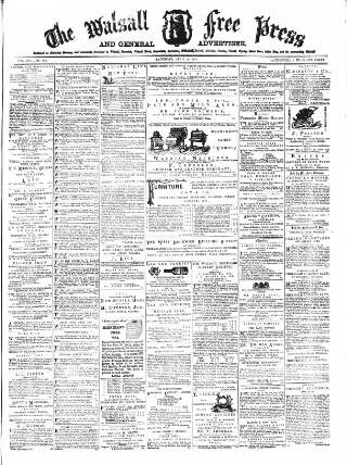 cover page of Walsall Free Press and General Advertiser published on April 26, 1873
