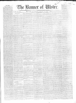 cover page of Banner of Ulster published on August 11, 1855