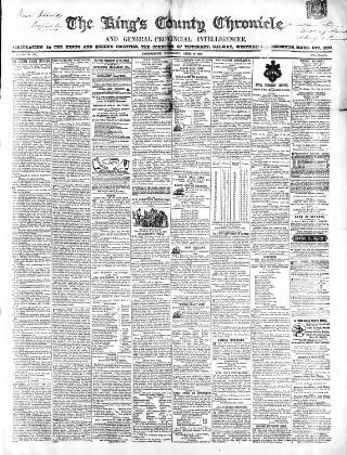 cover page of Kings County Chronicle published on April 27, 1859