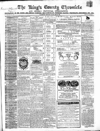 cover page of Kings County Chronicle published on April 20, 1870
