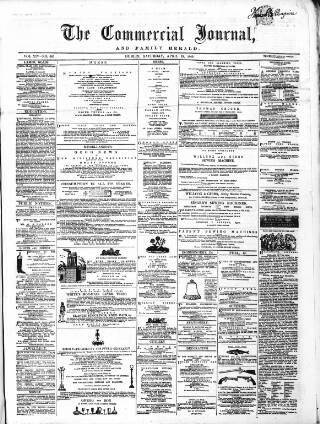 cover page of Commercial Journal published on April 19, 1862
