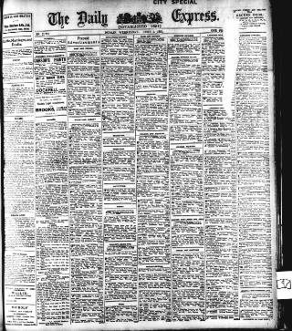 cover page of Dublin Daily Express published on June 2, 1915