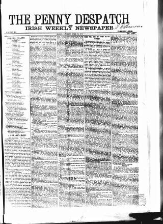 cover page of Penny Despatch and Irish Weekly Newspaper published on April 28, 1866