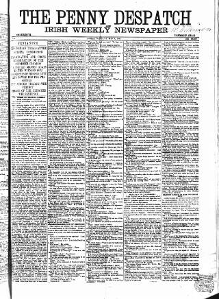 cover page of Penny Despatch and Irish Weekly Newspaper published on May 4, 1867