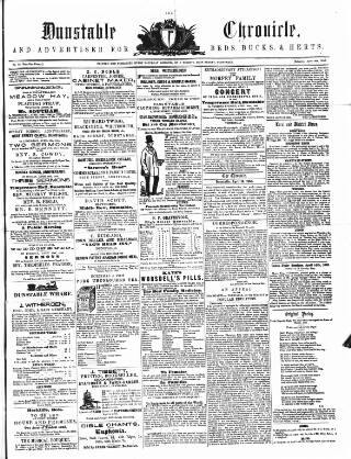 cover page of Dunstable Chronicle, and Advertiser for Beds, Bucks & Herts published on April 19, 1856