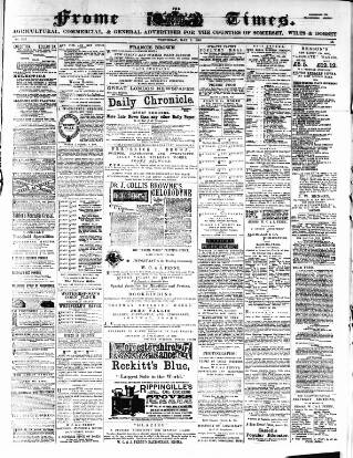 cover page of Frome Times published on May 6, 1885