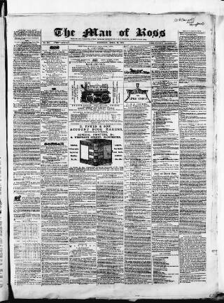 cover page of Man of Ross and General Advertiser published on April 17, 1862