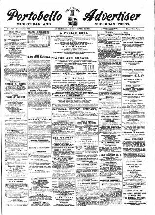 cover page of Portobello Advertiser published on April 24, 1896