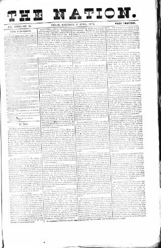 cover page of Dublin Weekly Nation published on April 17, 1875