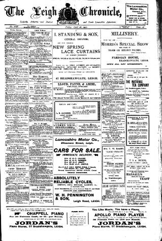 cover page of Leigh Chronicle and Weekly District Advertiser published on April 26, 1907