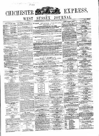 cover page of Chichester Express and West Sussex Journal published on March 28, 1865