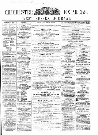 cover page of Chichester Express and West Sussex Journal published on April 24, 1866