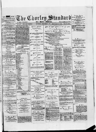 cover page of Chorley Standard and District Advertiser published on December 18, 1886