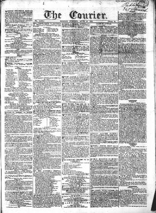 cover page of London Courier and Evening Gazette published on April 25, 1836