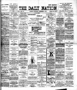 cover page of Dublin Daily Nation published on December 2, 1897