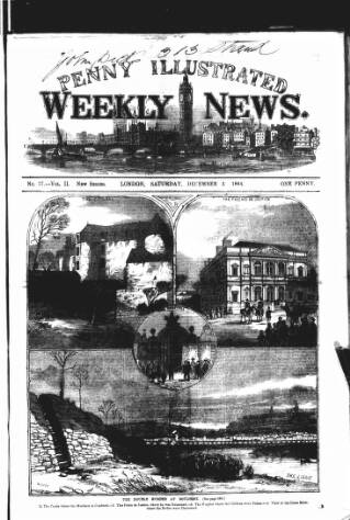 cover page of Illustrated Weekly News published on December 3, 1864